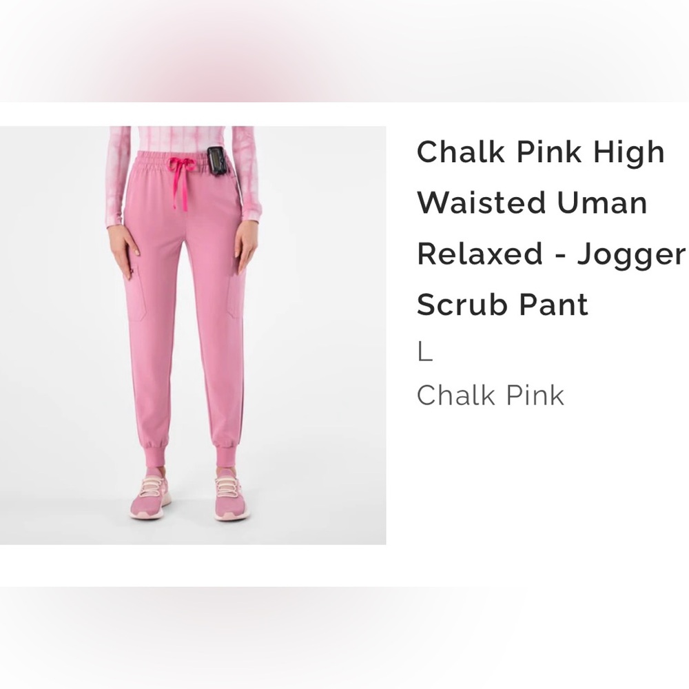Figs Chalk Pink High-Waisted Jogger Pants